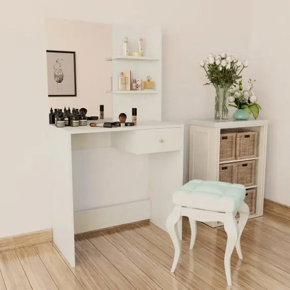 Bestseller Toaletka, 75 x 40 x 141 cm , płyta wiórowa, biała Lumarko! - Hurtownia wielobranżowa Lumarko